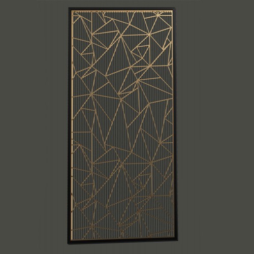 Luxury golden partition wall panel laser cut metal screen